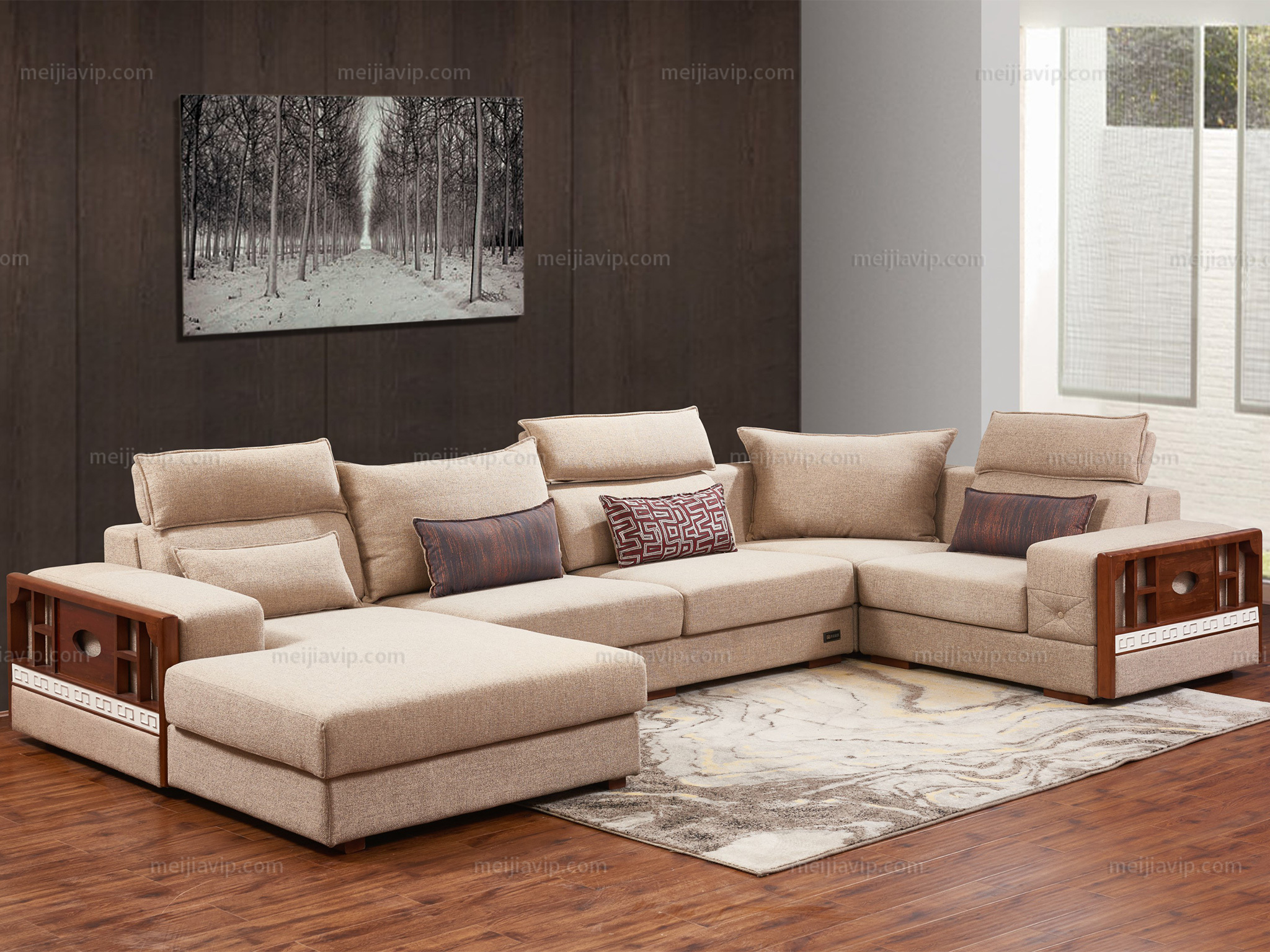 家百利家居公司,专业生产实木,板木,板式及软体家具,产品性价比极高