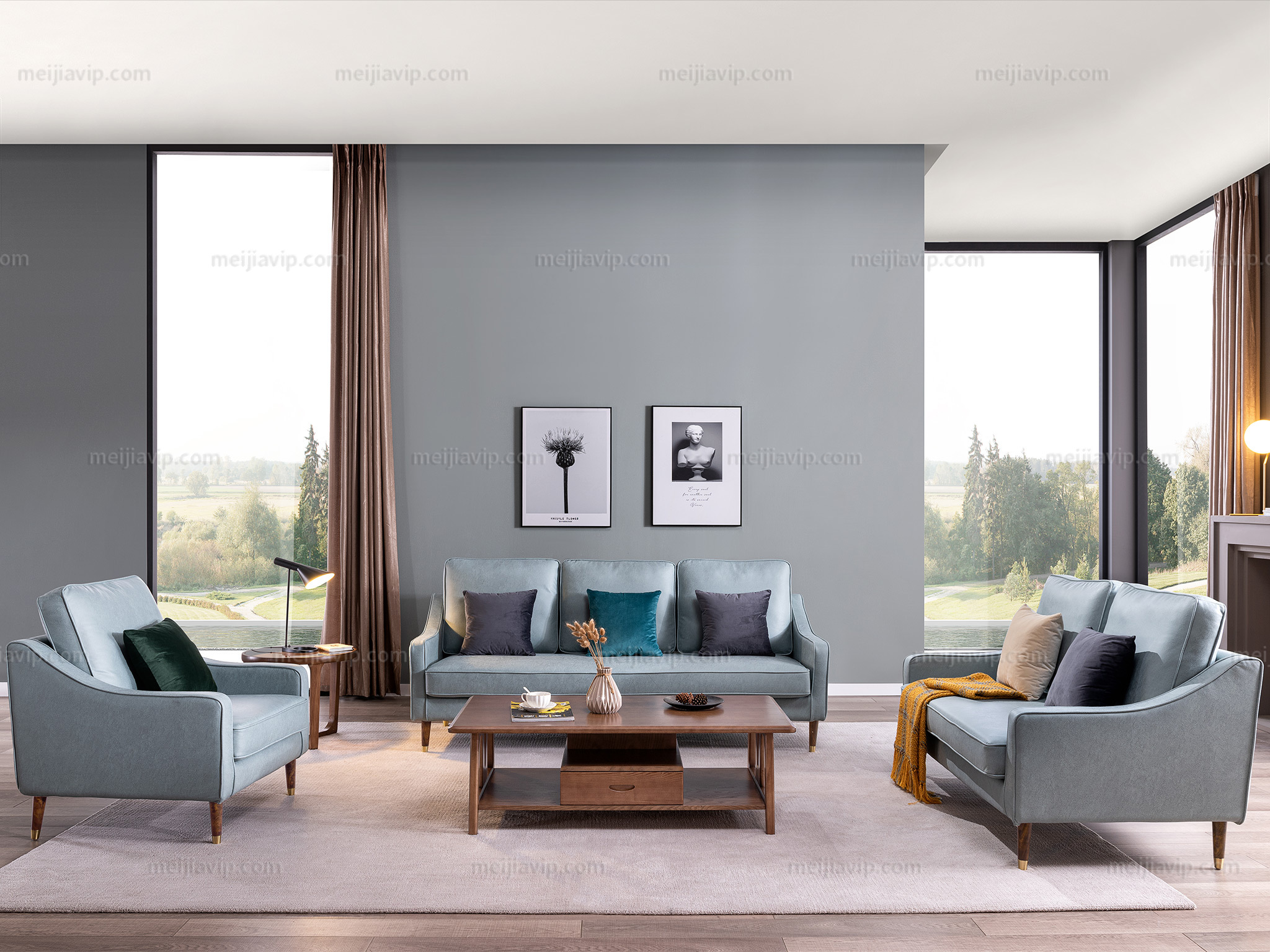 北欧风格 科技布沙发 单人沙发【图片,价格,商品参数】 - 唯美家